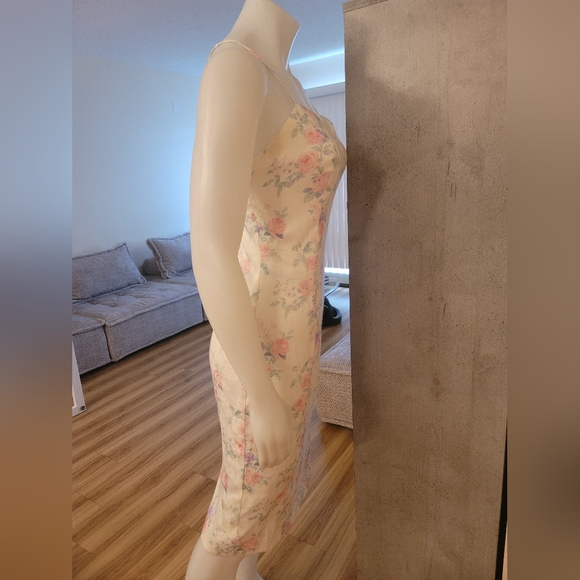 House of Nu-Mode Brocade Floral Dress Canadian - Picture 2 of 5